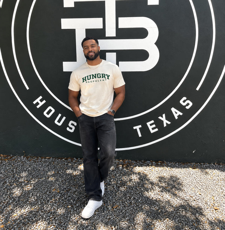 PAUPULENT community member wearing the Hungry collection